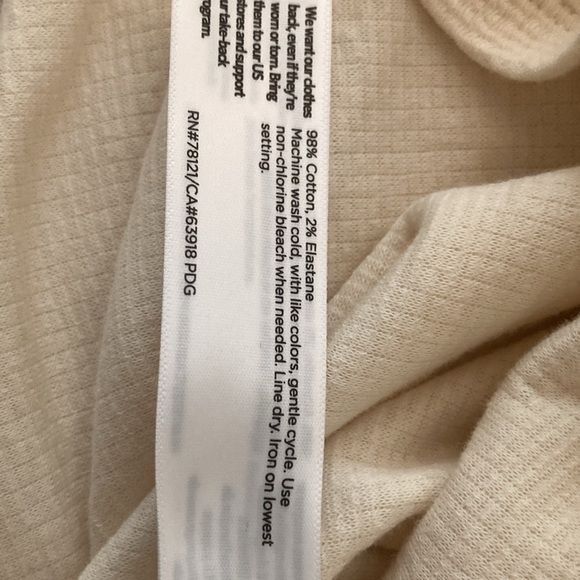 Eileen Fisher Long Sleeve winter white boat neck top L - Picture 5 of 5